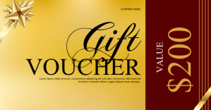 Orange Gift Voucher Facebook Shared Image Template