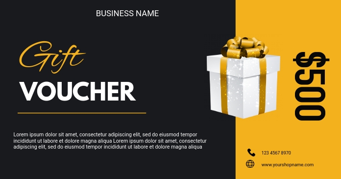 Gift Vouchers Card Beauty Salons Shops Hairdressers Restaurants Blank - View #7