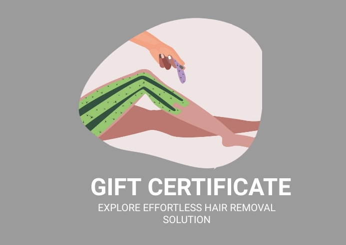Gift Voucher for Hair Removal Postcard template