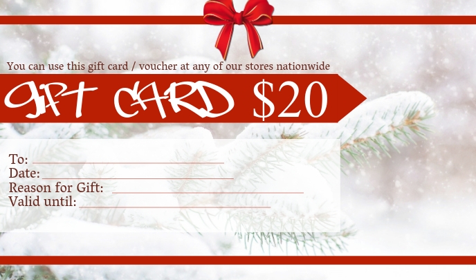 Gift Voucher / Gift Card Template Mærke