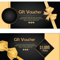 Gift Voucher Gold Instagram Post template