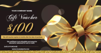 Black Gift Voucher Facebook Shared Image Template