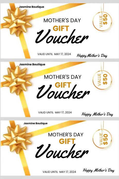Serene Mothers Day Gift Vouchers Moment Illustration Serene Mothers Day Gift Vouchers Moment Illustration