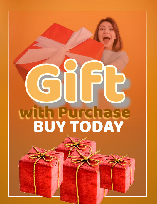 Gift with purchase flyer template | PosterMyWall