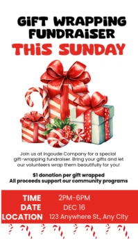 Gift Wrapping fundraiser Instagram Story template