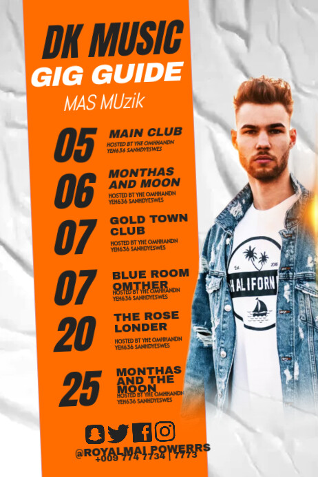 gig guide Poster template