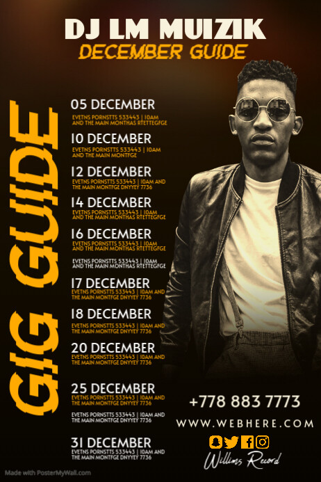 gig guide Template | PosterMyWall