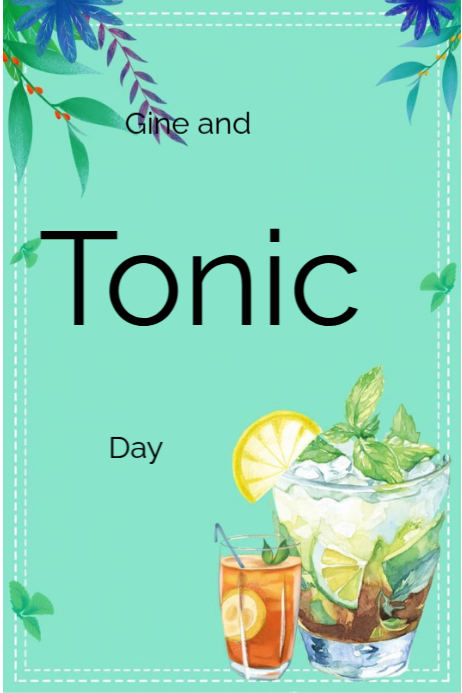 Gine and tonic day Banner 4' × 6' template