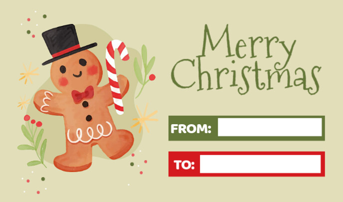 Ginger Bread Christmas Card Template PosterMyWall Ginger Bread Christmas Card Template PosterMyWall