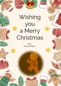 Ginger bread Christmas Flyer A3 template