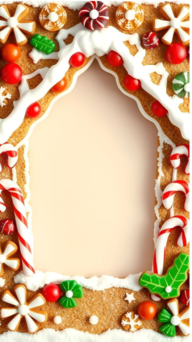 Gingerbread House Frame Template | PosterMyWall