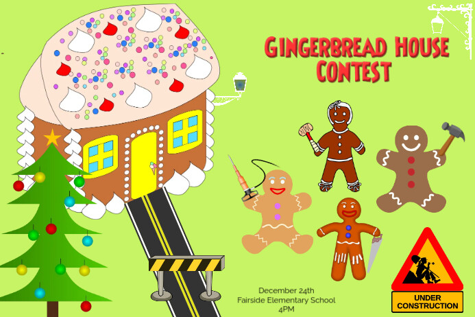 Gingerbread House Contest Poster | PosterMyWall