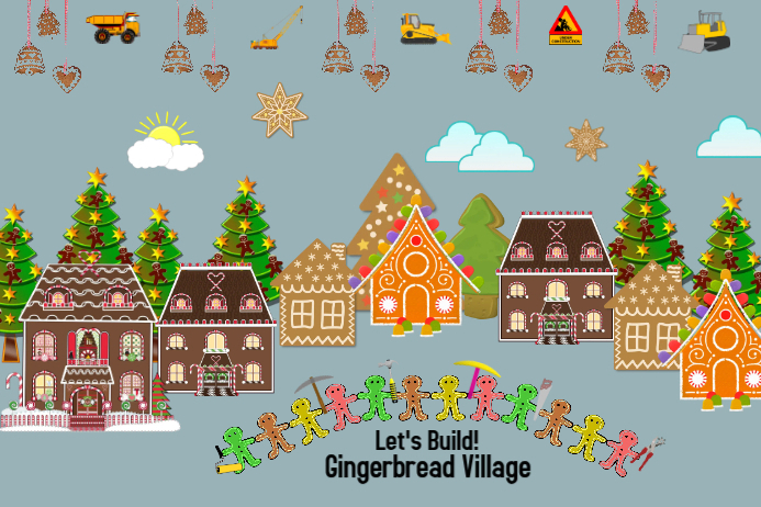 Gingerbread Village Template PosterMyWall