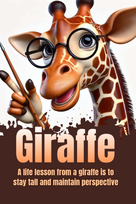 Giraffe Poster template