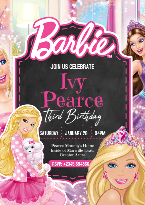 Copy of Girl's Birthday Invitation | PosterMyWall