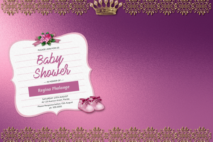 Plantilla De Invitacion De Baby Shower De Nina De Postermywall Plantilla De Invitacion De Baby Shower De Nina De Postermywall