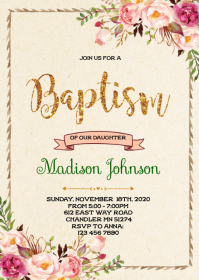 2 390 Baptism Baby Girl Customizable Design Templates Postermywall