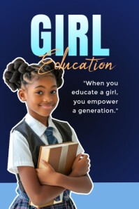 Girl education Poster template
