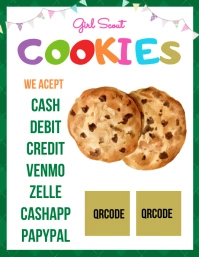Girl Scout Cookie Booth Sign, Volante (Carta US) template