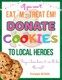 Girl Scout Cookie Donate Sign, Volante (Carta US) template