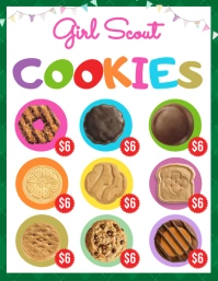 Girl Scout Cookie Flyer, Pamflet (VSA Brief) template