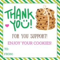 Girl Scout Cookie Thank You Card, Girl Scout Thank You Instagram Post template