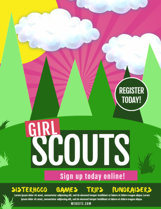 Girl Scouts Template | PosterMyWall Girl Scouts Template | PosterMyWall