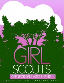 scouts poster templates postermywall girl scout flyer banner