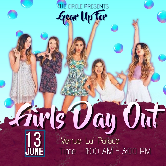 GIRLS' DAY OUT Template | PosterMyWall