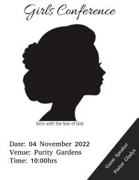 Girls Conference Flyer Template Postermywall Katsucon 2022 Bvolante Design