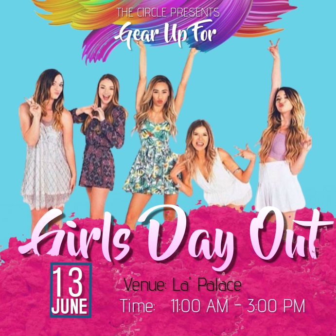 GIRLS' DAY OUT Template | PosterMyWall