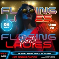 Girls Night Club Party Event Ad Design template Square (1:1)