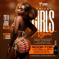 Girls night club party flyer Message Instagram template