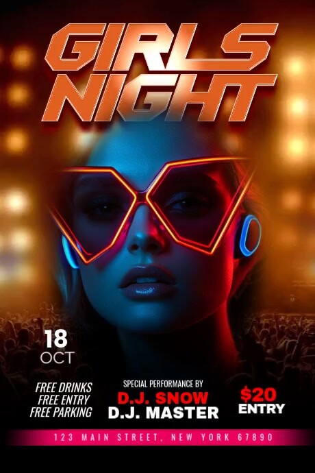 Plantilla de girls night | PosterMyWall
