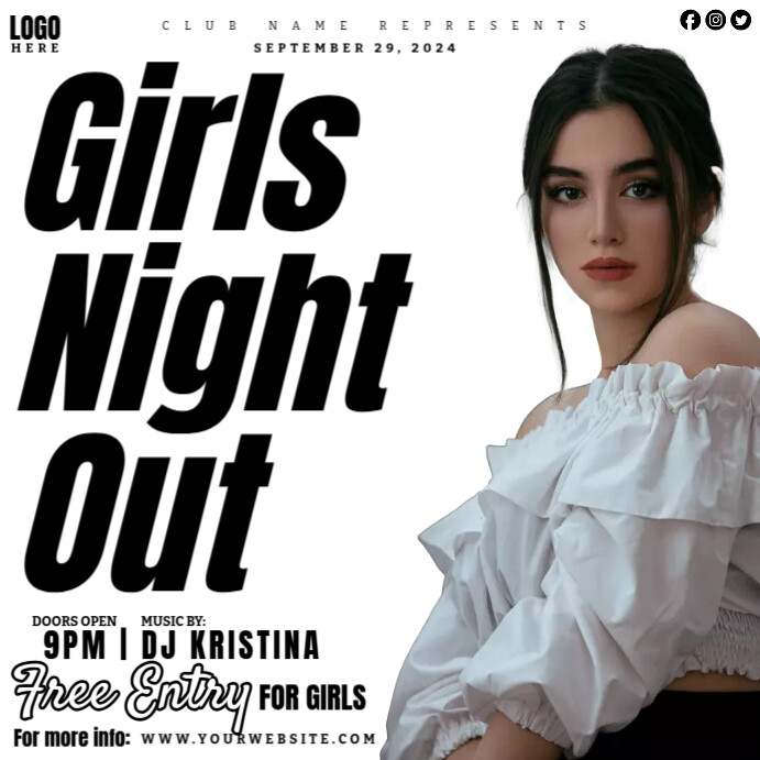 Girls Night Out Instagram Post template