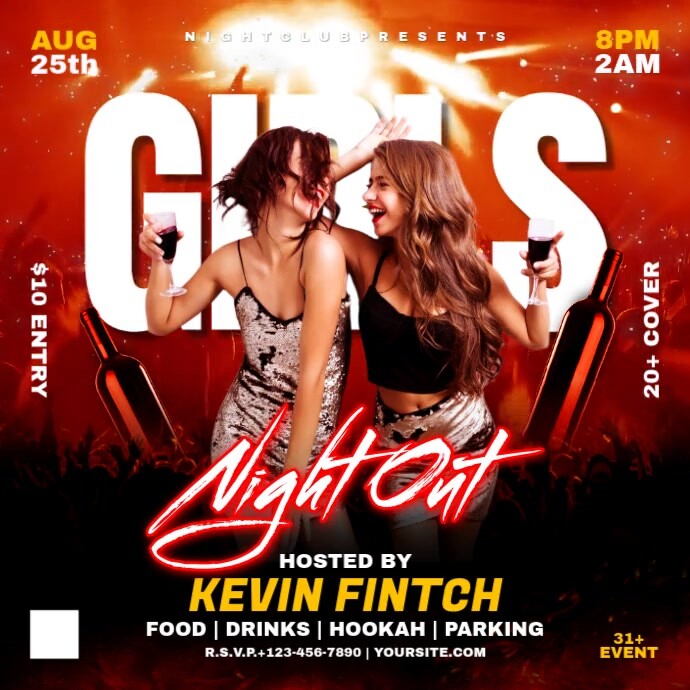Girls night out Template | PosterMyWall