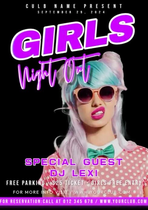 Girls Night Out A4 template