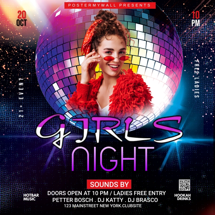GIRLS NIGHT OUT Template | PosterMyWall