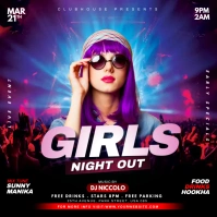 girls night out flyer Instagram Plasing template