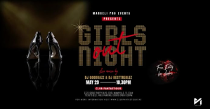 黑色 Girls Night Out Party Facebook Cover Template Facebook Event Cover