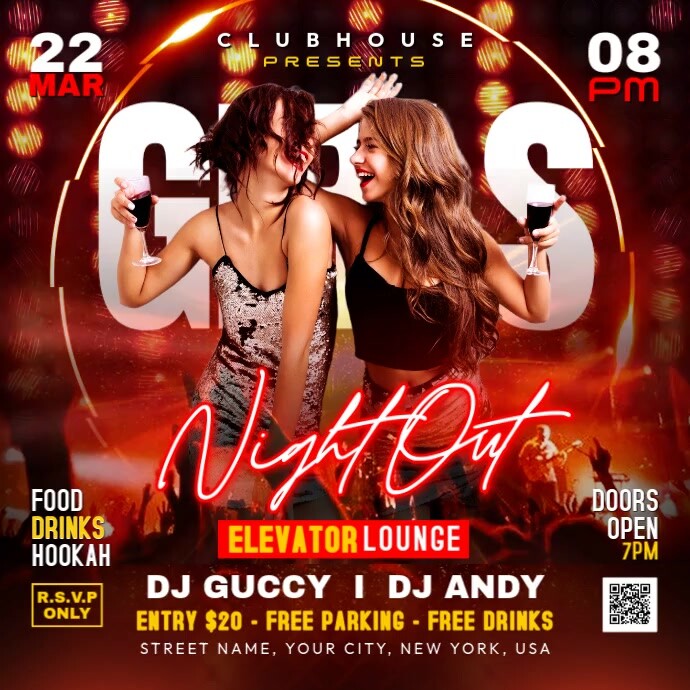 Copy of Girls Night Out party poster | PosterMyWall