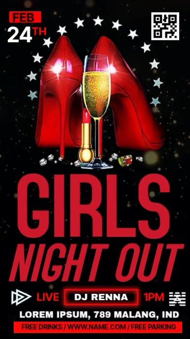 Girls Night Party Template | PosterMyWall