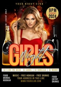 girls night party A3 template