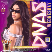 Girls Night Party Event Ad Design Template Cuadrado (1:1)