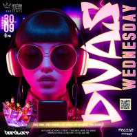 Girls Night Party Event Ad Design Template Quadrat (1:1)