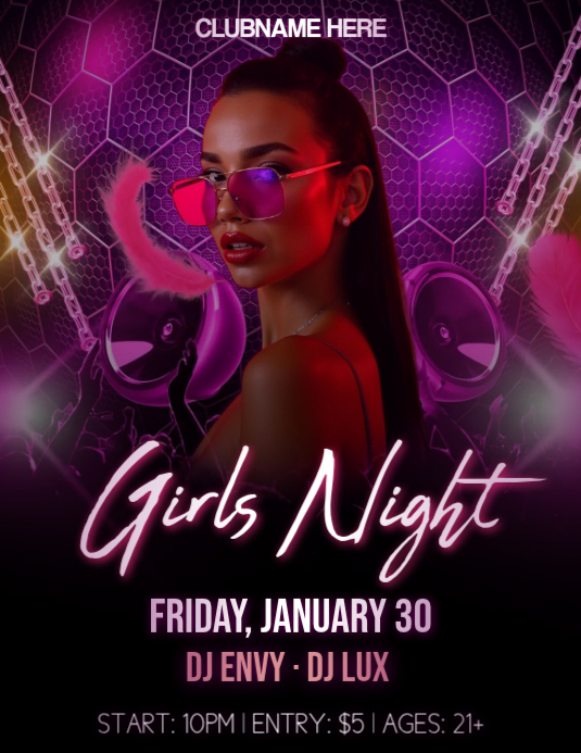Girls Night Party Flyer Template | PosterMyWall