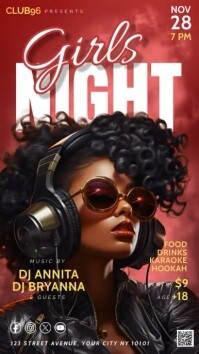 Girls Night Party instagram story video template
