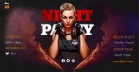 Girls night party smoke poster design Facebook Ad template