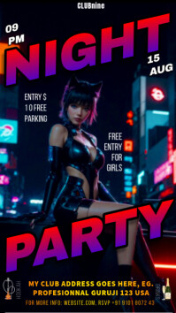 girls night sexy party, Instagram Story template