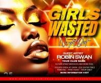 Girls Wasted night party flyer Persegi Panjang Sedang template